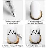 12/18/24Colors Nail Art Graffiti Pen Set Waterproof Drawing Painting Liner Brush DIY Acrylic Pen Colorful Beauty Manicure Tools