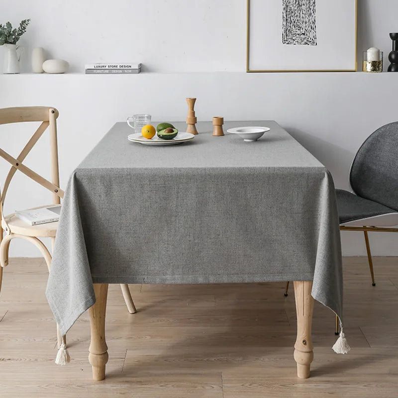 Cotton And Linen Tablecloth Waterproof And Anti-Scalding High-End Small Fresh Rectangular Coffee Table Tablecloth Table Mat