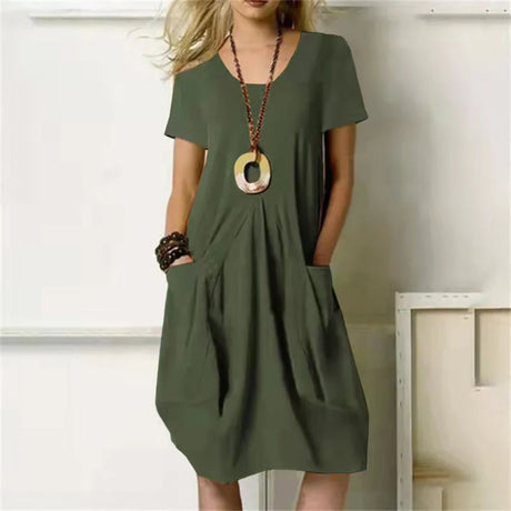 Oversized Cotton Linen Long Dress for Women 2023 Summer Casual Plus Size Short Large Size Mini Skirt Female Clothing Vestid Robe