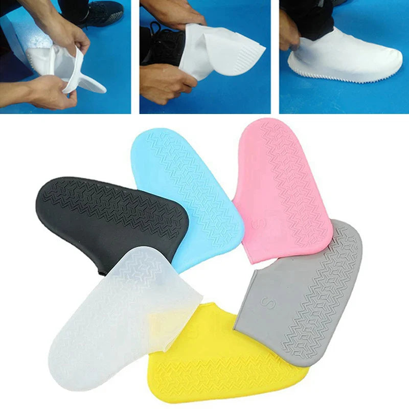 Anti-slip Latex Rain Boots Rain Shoe Cover Waterproof Shoes Cover Non-slip rain shoe protector Footwear Protector For Rainy Days