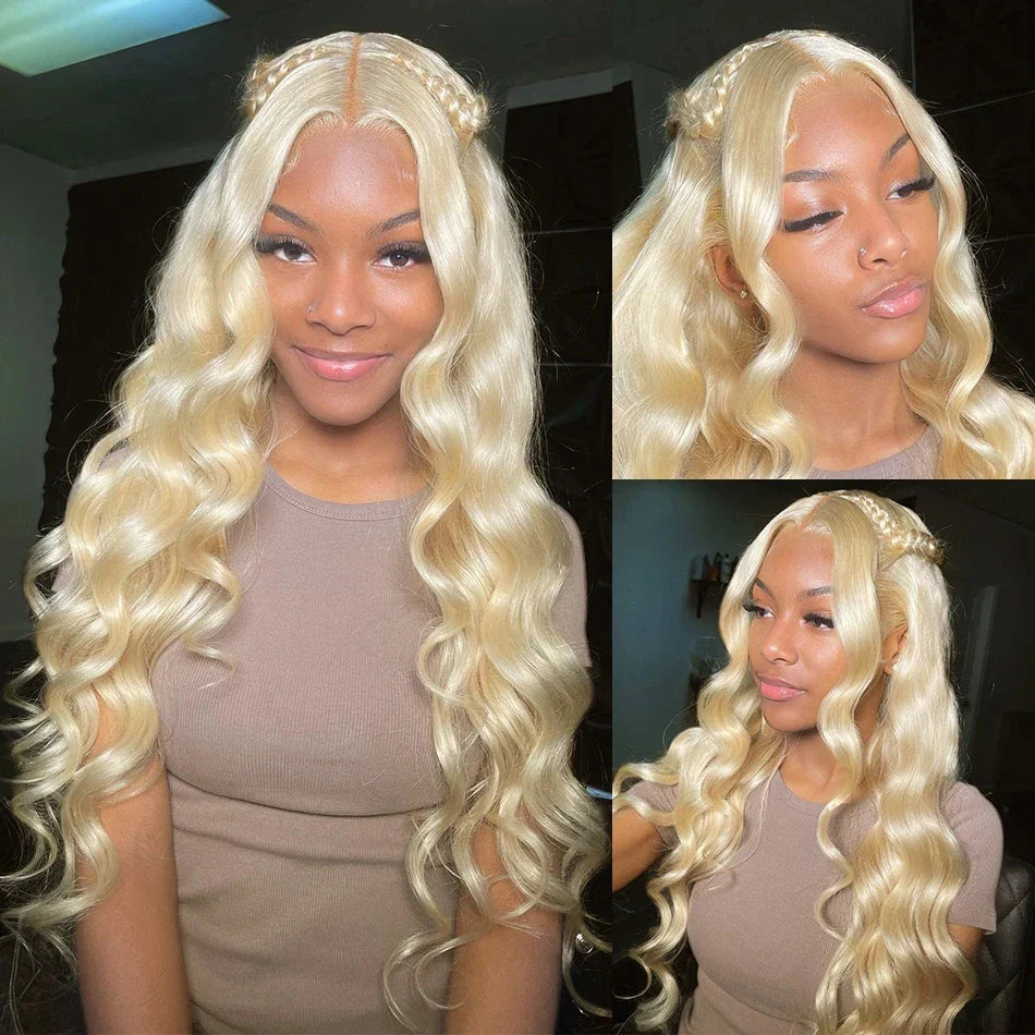 613 Hd Lace Frontal Wig 13x6 13x4 Blonde Body Wave Lace Front Wig Transparent Lace Pre Plucked Brazilian 30 Inch Human Hair Wigs