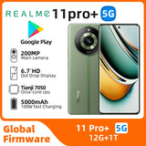 Global ROM realme 11 Pro Plus 5G Mtk Dimensity 7050 6nm CPU 6.7" 120Hz FHD+ 200MP OIS 12GB RAM 1TB Storage used phone