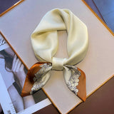 New 70cm Silk Feeling Square Scarf Women Luxury Brand Neck Tie Female Hair Shawl Wraps Headkerchief Hijab Bandana Echarpe 2022