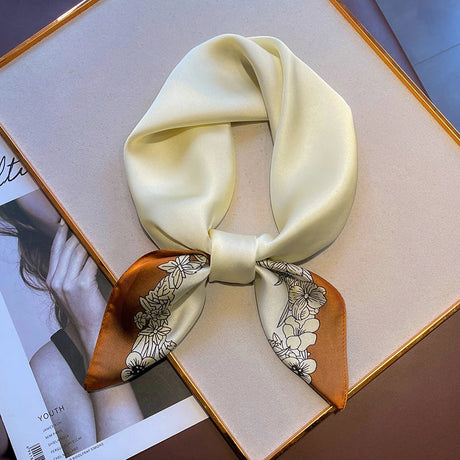 New 70cm Silk Feeling Square Scarf Women Luxury Brand Neck Tie Female Hair Shawl Wraps Headkerchief Hijab Bandana Echarpe 2022