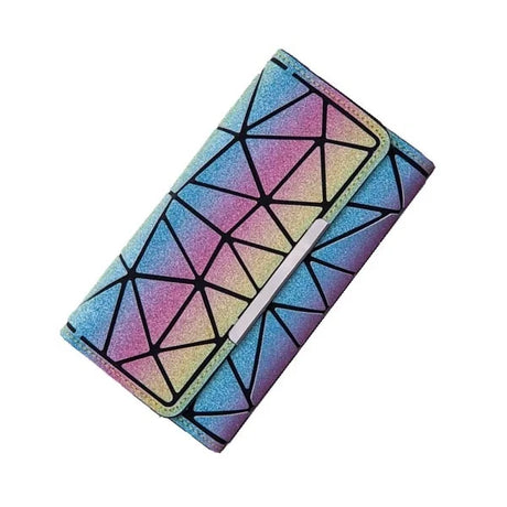 bao bag Purse Geometric Wallet women's Long Clutch s Money Bag Three Folds Ladies Card Holder carteira portfel