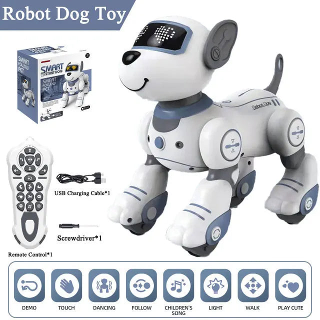 RC Robot Electronic Dog Robot Dog Stunt Walking Dancing Toy Intelligent Touch Remote Control Electric Pet for Children's Toys