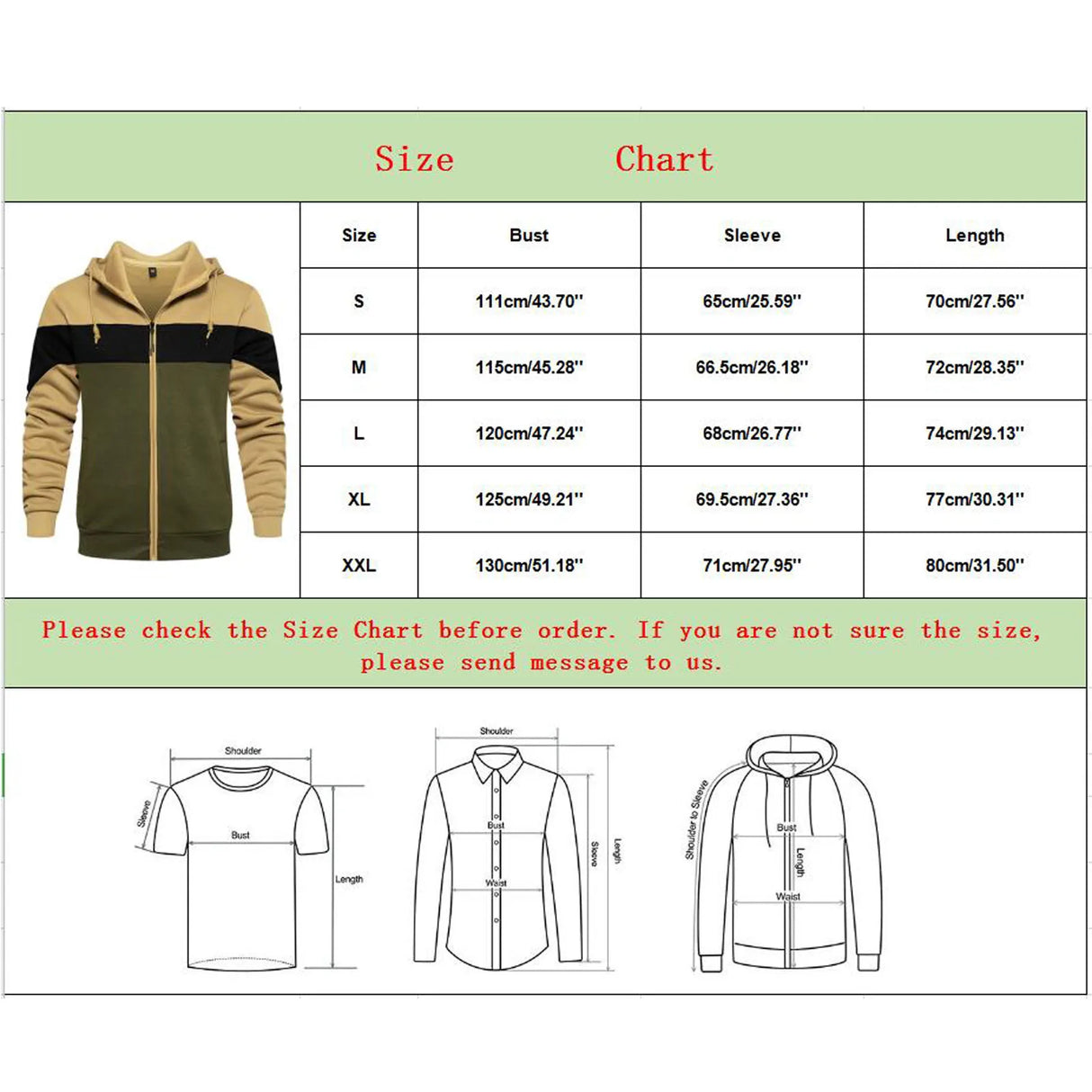 Fashion Mens Zip Up  Hoodies Sweatshirts Patchwork Jumper Pullover Male Casual Slim Fit Outwear Coat Jackets Warm Tracksuit