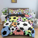 Football Duvet Cover Set 3D Print with Blue Crack Cool Sport Comforter Cover King Size for Kids Boys Girl Polyester Bedding Set