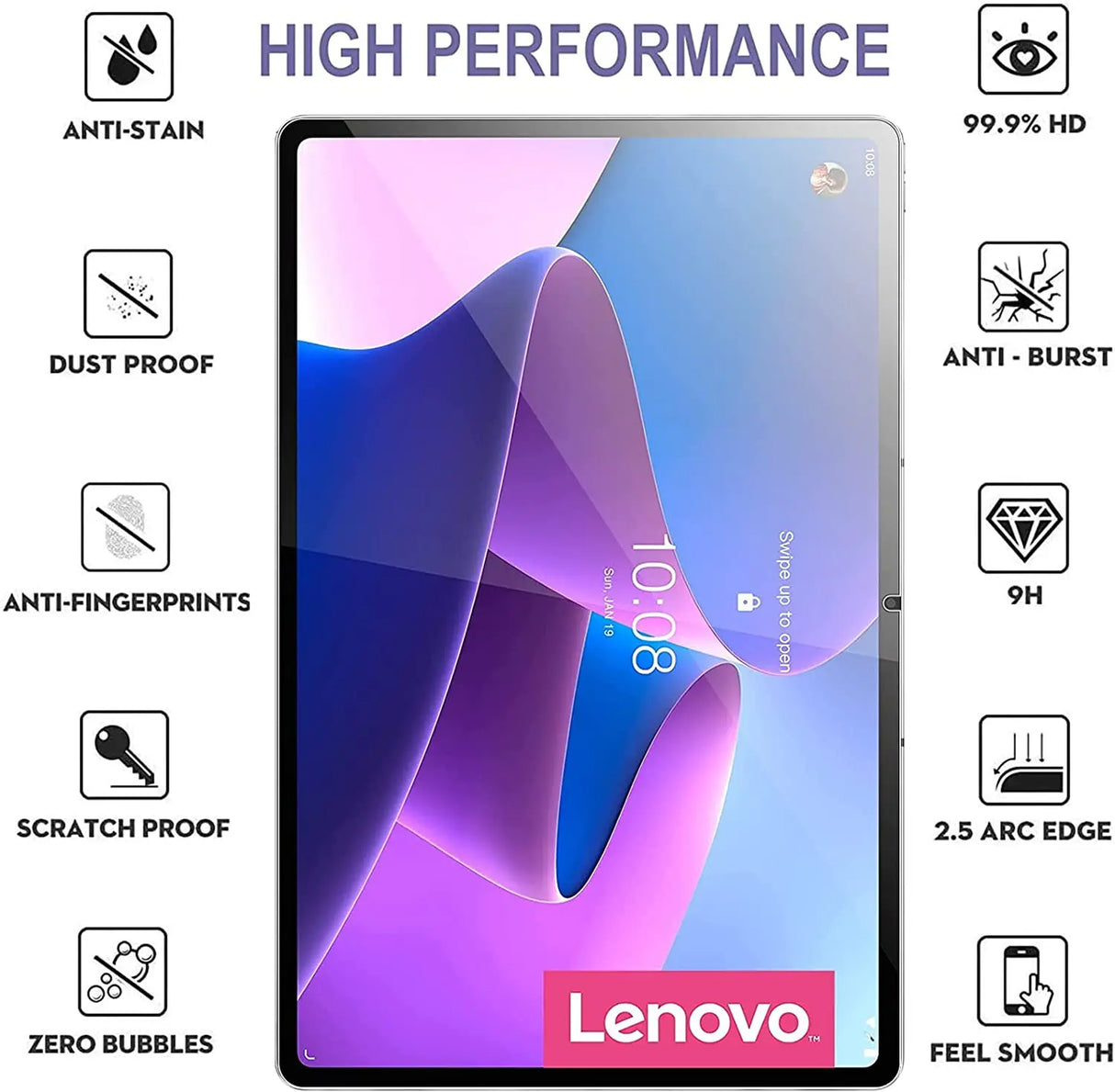 2pcs Screen Protector Tempered Glass For Lenovo Tab P11 2022 2nd Gen 11.5'' TB-350FU TB350XU HD Clear Anti Scratch Tablet Film