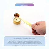 Wood Stove Seal Spoon Decoration Gift DIY Craft Supplie Sealed Melt Safety Heater Envelope Furnace Wax Seal Wax Stamp With Spoon