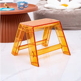 Nordic Light Luxury Ladder chair Folding High Stools Kitchen Transparent Acrylic Step Stools Ladder Non-slip Pedal 3 Step Ladder