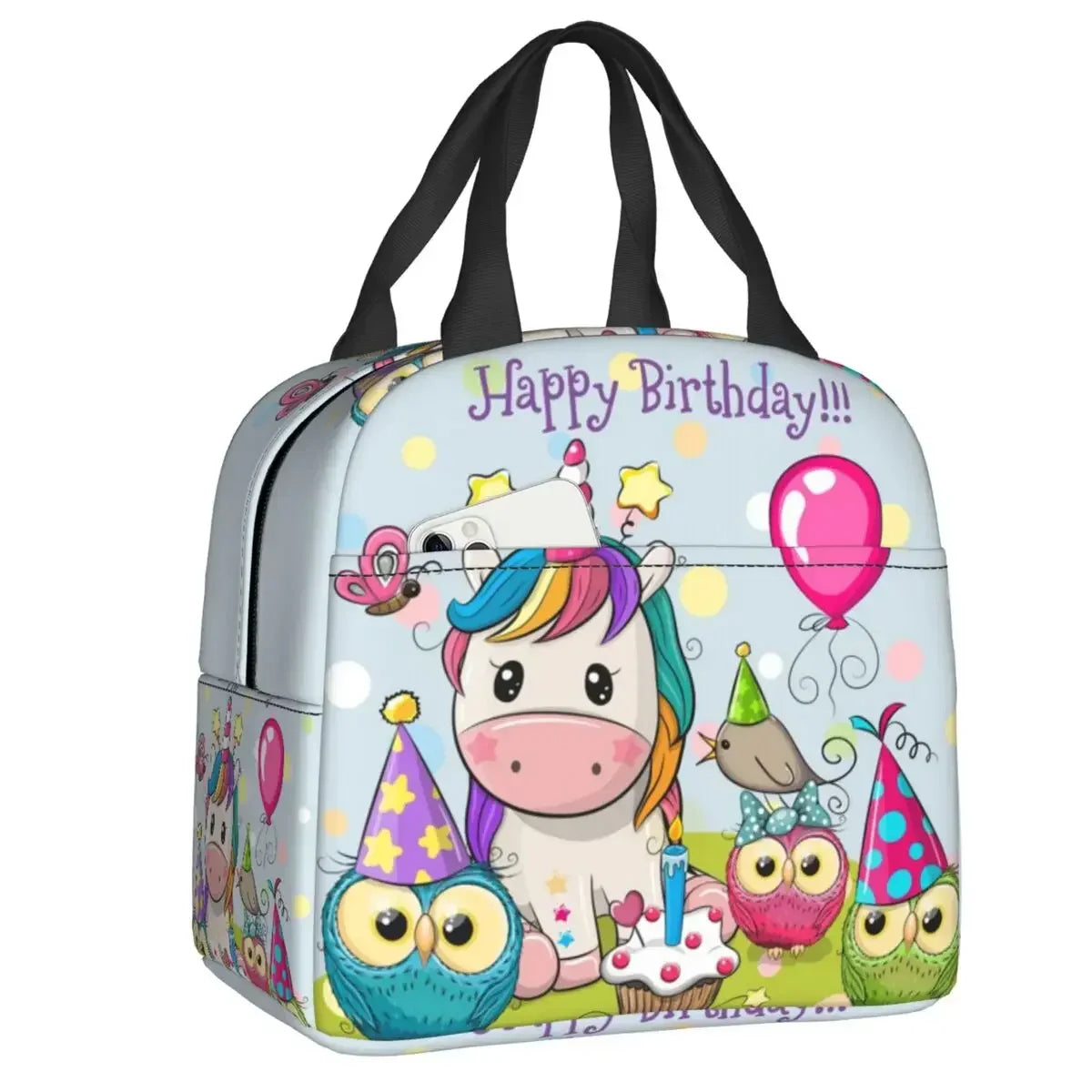 Unicorn Rainbow Insulated Lunch Tote Bag For Shooting Star And Magic Wand Thermal Cooler Food Lunch Box Work School Travel