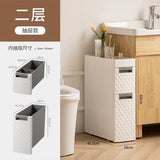 Multi-functional 18CM Wide Bathroom Slot Storage: Large Capacity Cabinet Ideal for Narrow Toilet Spaces