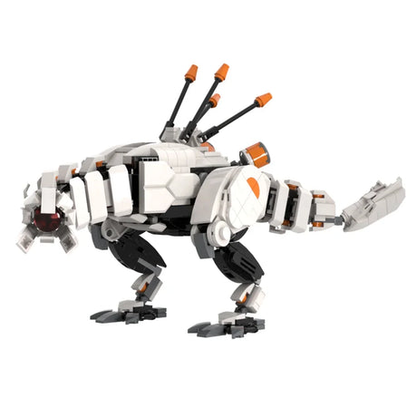 MOC Horizon Dawn Thunders Zero Giant Long Necked Mecha Beast Tooth Building Blocks Set Mechanical Giraffe Monster Bricks Toy