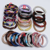 10Pcs Korean Strong Women Hair Scrunchies Girls Elastic Hair Rubber Bands Ponytail Hair Holders/Gum /Tie Accessories