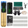 EZ Complete Tattoo Kit P2S Wireless Battery Tattoo Pen Machine 40 Pcs Cartridge Needles for for Tattoo Beginners & Arts