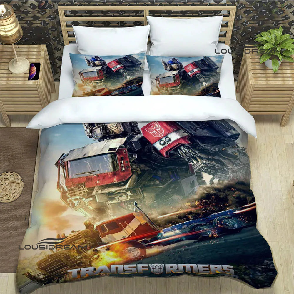 T-Transformers Cartoon Bedding Sets exquisite bed supplies set duvet cover bed comforter set bedding set luxury birthday gift