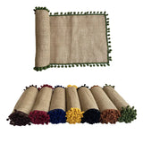 Jute Wedding Festival Christmas Tablecloth Porch Cover Towel Table Cloth Table Runner Wind Linen Woven Decoration