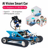 Smart Tank Robot Car Kit for Raspberry Pi 4B DIY Programmable Education with Teens Adults  AI Electronic Set Compatible Arduino