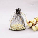 100pcs/lot Moon Star Organza Bags 7x9cm Small Christmas Drawstring Gift Bag Charm Jewelry Boxes Organizer Packaging Bags Pouches