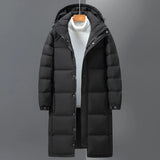 Men Winter Long Duck Down Coats Hooded Casual Down Jackets High Quality Male Outdoor Windproof Warm Winter Jackets Mens Clothing