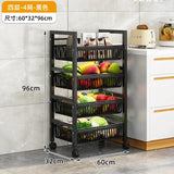 Home Kitchen Trolley Multifunction Oven Microwave Cart Moving Floor Fruit Vegetable Storage Cart Kitchen Island Trolley Cart Z