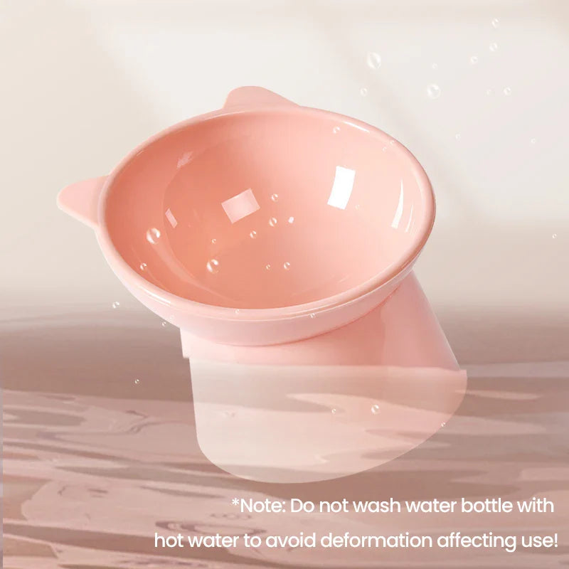 Pet Food Bowl Tilt High Bottom Cat Bowl Neck Protector Dog Feeding Water Feeder Feeding Watering Supplies Cats Products