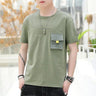 2024 New fashion Men's Pure Cotton Trendy  Long sleeved  Solid Color Boy's Customized T-shirt  5630