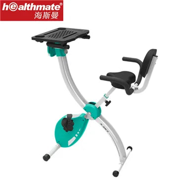 Folding Magnetic Exercise Bike plate Foldable X Bike Home Lose Weight Indoor Cycling Bike with  Computer Desk