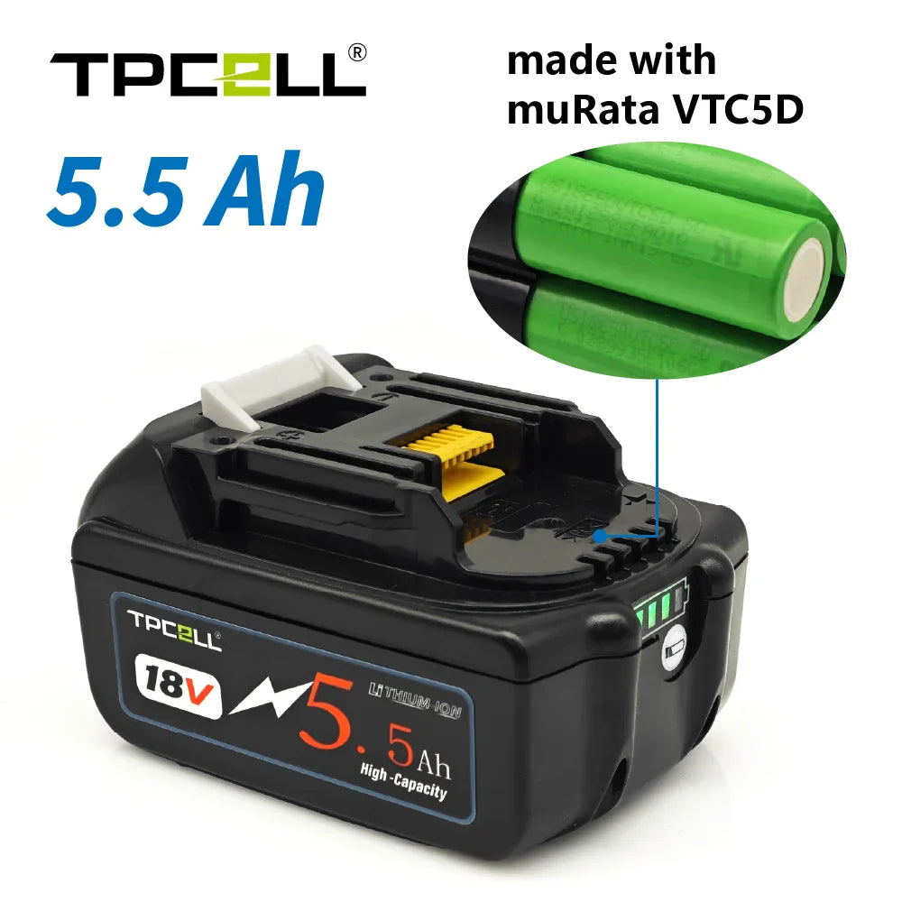 BL1860 6AH For Makita 18V Battery Power Tools Li-ion Replacement LXT BL1850 BL1840 for 18 V Screwdriver with BMS TPCELL 18V