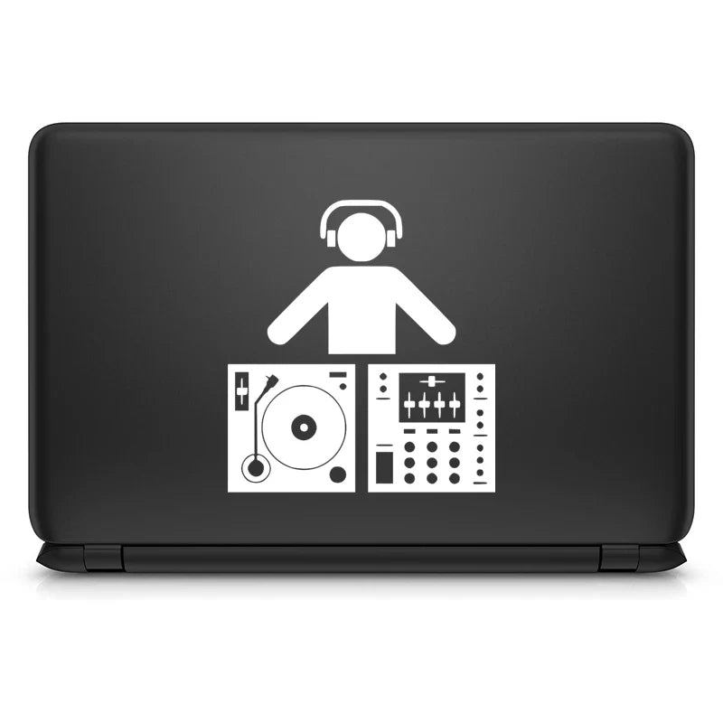 DJ Turntable Music Vinyl Laptop Sticker for Apple Macbook Pro 14 16 Air 13 Retina 15 Inch Mac Cover Skin Tablet Notebook Decal