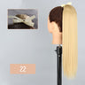 AZQUEEN 55CM Long Straight Bow Tie Ponytail Clip In Hair Extension Natural Brown Blonde Synthetic Pony Tail Hairpieces For Women