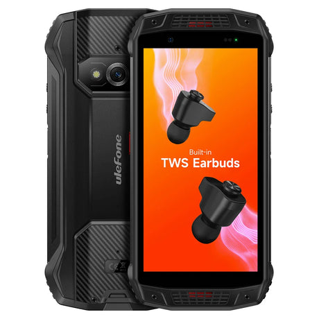 Ulefone Armor 15 Rugged Phone Android 12 Smartphone 6600mAh 128GB NFC 2.4G/5G WLAN Waterproof Mobile Phones Built-in TWS Earbuds