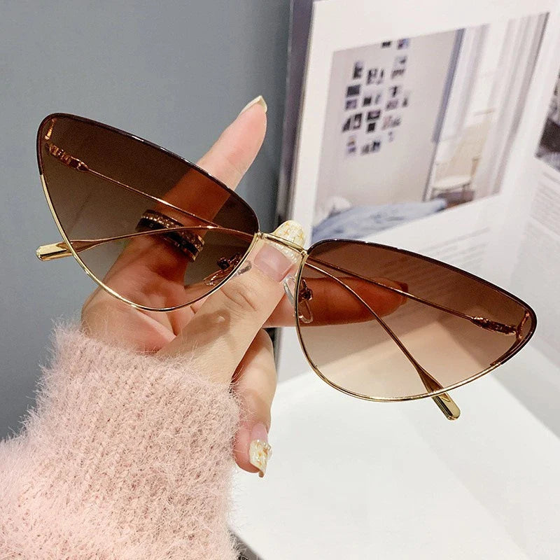 New Cat Eye Sunglasses Women Trendy 2023 Vintage Fashion Sun Glasses Lentes De Sol Mujer Lunette Soleil Femme Zonnebrillen Dames