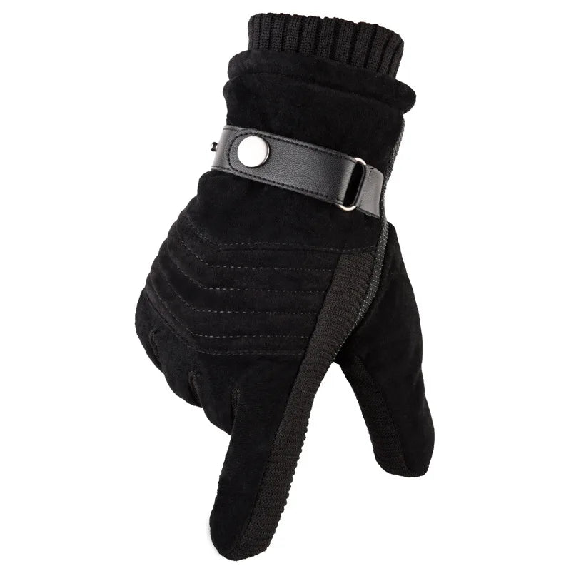 Touch Screen Winter Warm Men's Gloves Genuine Leather Casual Gloves Mittens for Men Outdoor Sport Full Finger Glove ST030