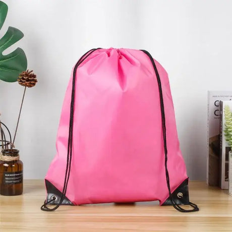 Riding Backpack Gym Drawstring Shoes Bag Clothes Backpacks WaterproofThicken Drawstring Belt Nylon Color Portable Sports Bag