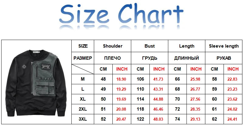 Trendyol Men Black Techwear 100% Cotton Patch Stich Long Sleeve T-Shirts Autumn Mens Oversized Locomotive Style Tooling T Shirt