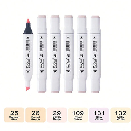 Bview Art 6/12Pcs Double-headed Color Oil Marker Pens Drawing For Fine Point Pen Art Supplies Kids School Office Stationery