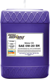 Royal Purple ROY51020 API-Licensed SAE 0W-20 High Performance Synthetic Motor Oil - 5 qt.