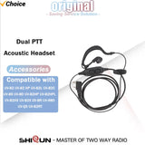 Earpiece Original baofeng uv 82 Radio Headset Dual PTT Earphones with Microphone for UV-8R UV-8D UV-89 Walkie Talkie Accessories