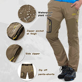 6XL Men Summer Hiking Pants Outdoor Lightweight Tactical Multi-pocket Detachable Loose Camping Fishing Cargo Shorts Trousers