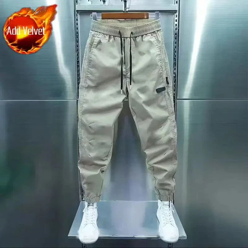 Cotton Joggers Cargo Pants Men Streetwear Hip Hop Sweatpants Male Casual Harem Trousers Summer Harajuku Brushed Pants Men