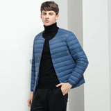 Men's Liner Duck Down Jacket O-neck Variable V-neck 2023 New Men Winter Keep Warm Collarless Ultralight Quilted Puffer Coat