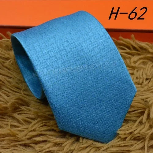 2024 new H Family 100% Silk Tie Creative Stripe Gift for Work Wedding 8cm Suit Accessories necktie  bowties  collared shirt