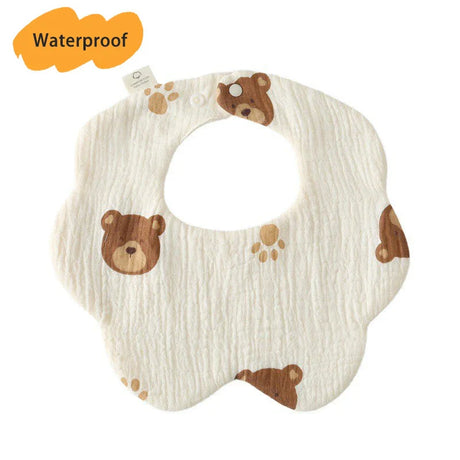 New Thickened 7 Layers Cotton Waterproof Baby Bibs Cute Print Saliva Towel Newborn Burp Cloths for Boys Girls Feeding Drool Bib