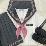 JK uniform suit Japanese college style sweet long and short-sleeved sailor suit pleated skirt Fashion School Uniform