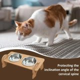 Double And Food Bowls Feeder & Stainless For Elevated Dogs Raised Supplies Cat Watering Steel Stand With Feeding Tall