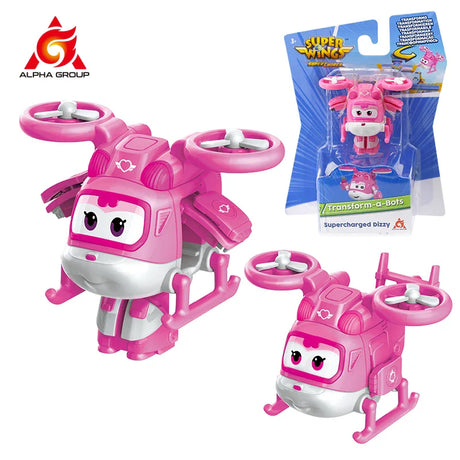 Super Wings Mini Transforming Shine 2 Inches Transform Robot to Plane in 3 Steps Deformation Action Figures Anime Toys For Kids