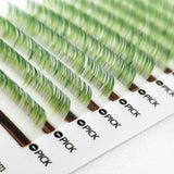 Ombre White Green Blue Purple Color Eyelash Extension Individual Faux Mink Ombre False Colored Lashes Extension Makeup Tool