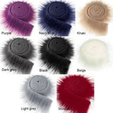 Apparel Sewing Trimming Fluffy Soft Long Plush Fur Fabric Plush Fur Stripe Trim Fabric Roll Faux Fur Ribbon Tapes